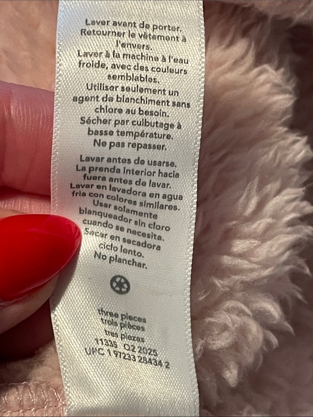Carter's Dusty Rose Sherpa Baby Vest with Bow - Picture 7 of 7